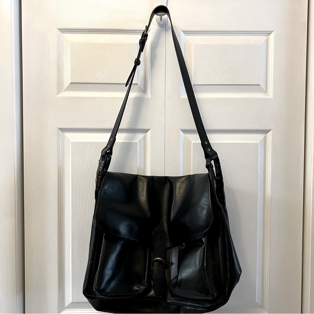 Brahmin Vintage Deadstock Messenger Bag Black New